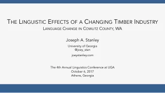The West  low homogeneity and low  consistency  (Labov, Ash, Boberg 2006:277)