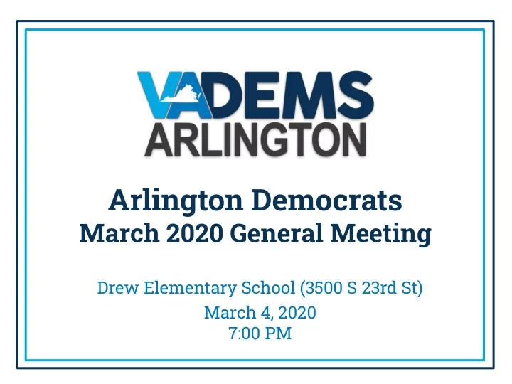 arlington democrats