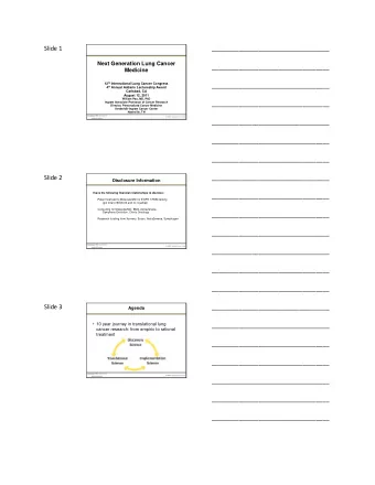 Slide 1  ___________________________________  Next Generation Lung Cancer