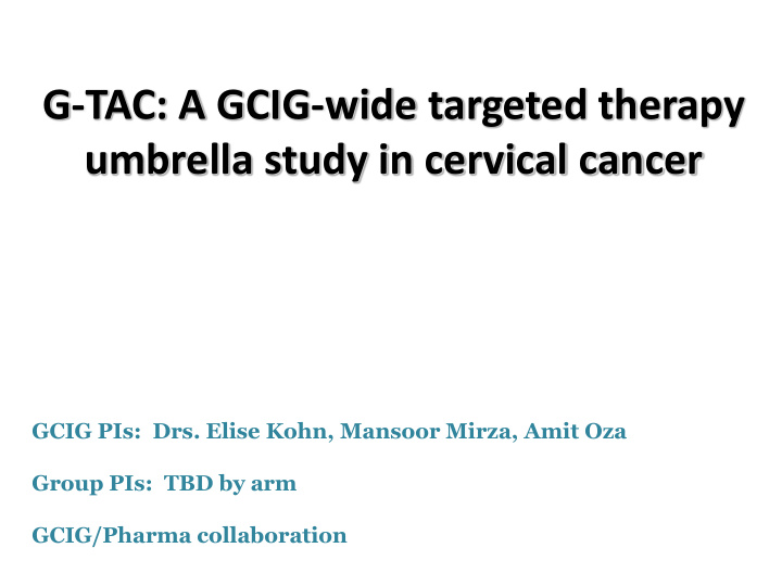 umbrella study in cervical cancer