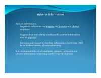 adverse information