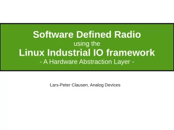 Software Defined Radio  using the  Linux Industrial IO framework  - A Hardware Abstraction Layer -