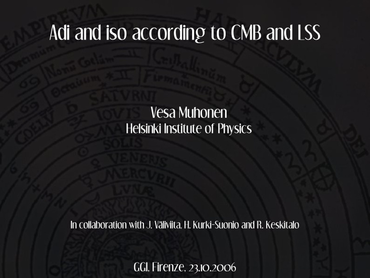 adi and iso according to cmb and lss