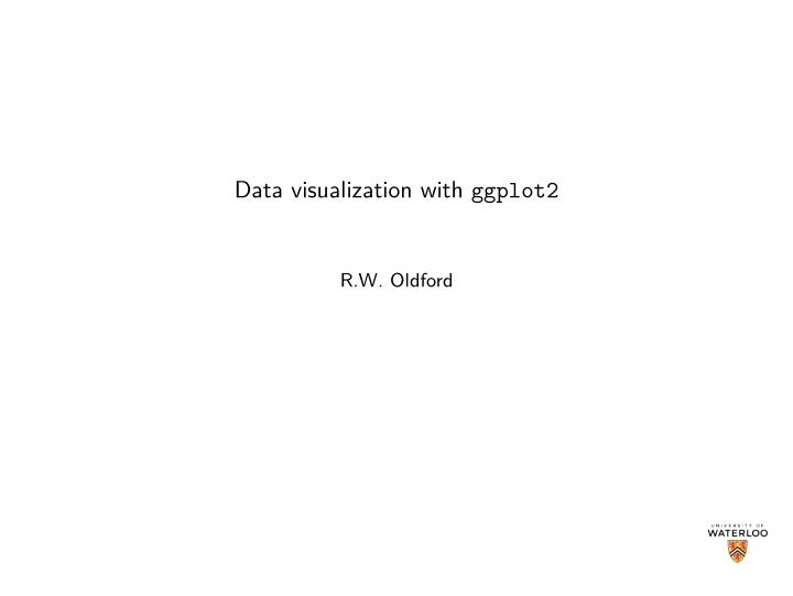 data visualization with ggplot2