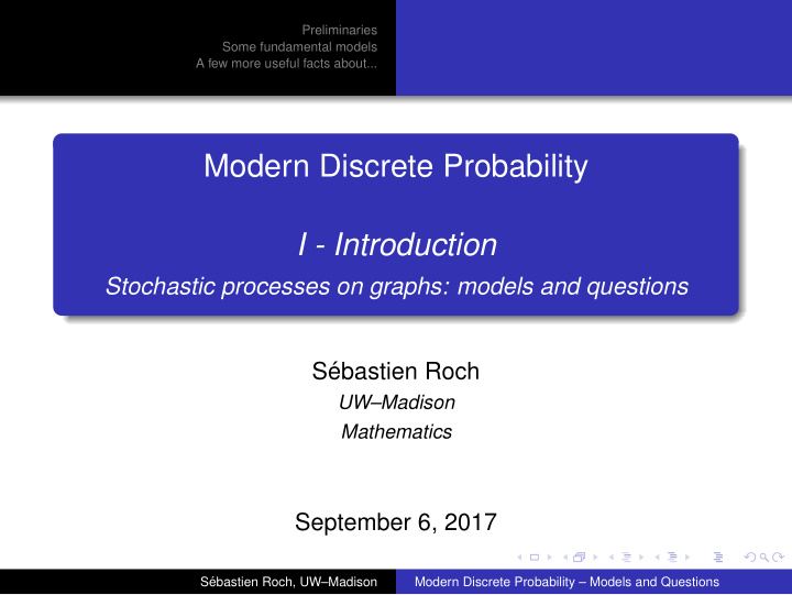 modern discrete probability i introduction