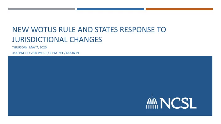 new wotus rule and states response to jurisdictional