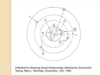 A Method for Depicting Social Relationships Obtained by Sociometric Testing, Mary L. Northway.