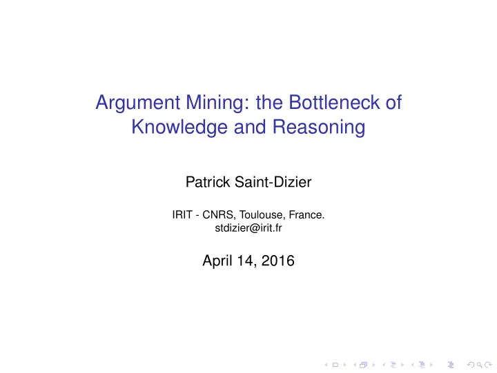argument mining the bottleneck of knowledge and reasoning