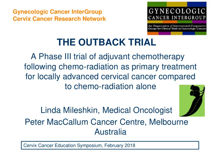 the outback trial