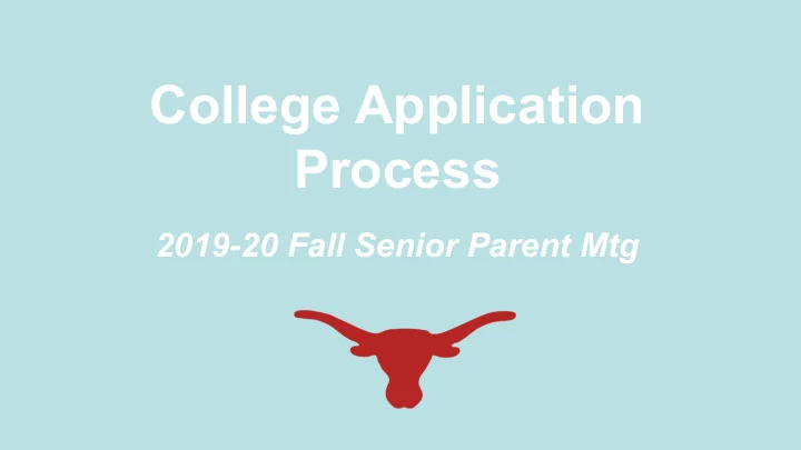 college application process
