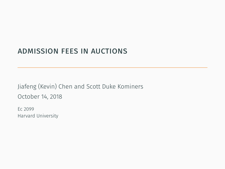 admission fees in auctions
