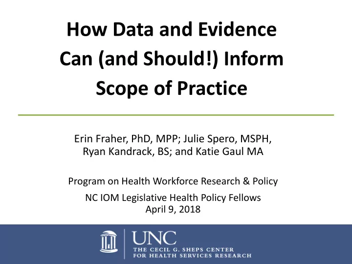 how data and evidence
