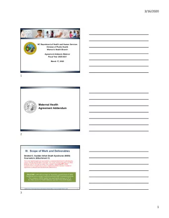 3/16/2020  NC Department of Health and Human Services  Division of Public Health  Womens Health