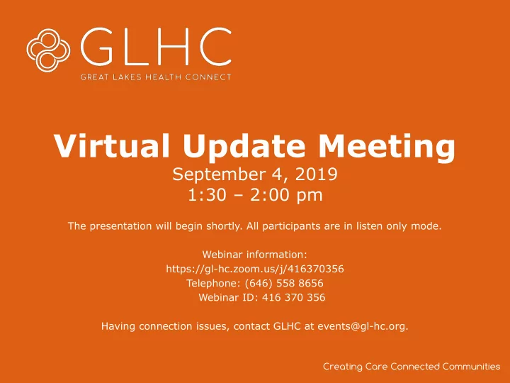 virtual update meeting