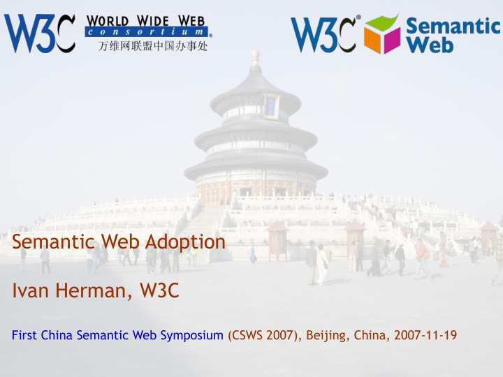 semantic web adoption ivan herman w3c