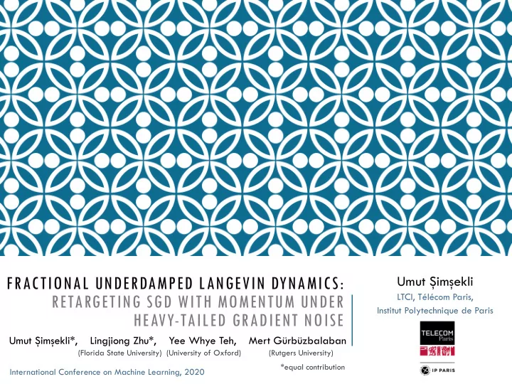 fractional underdamped langevin dynamics