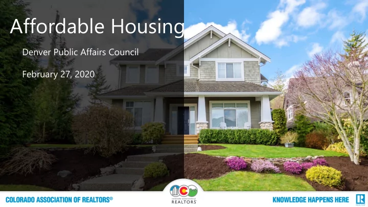 affordable housing