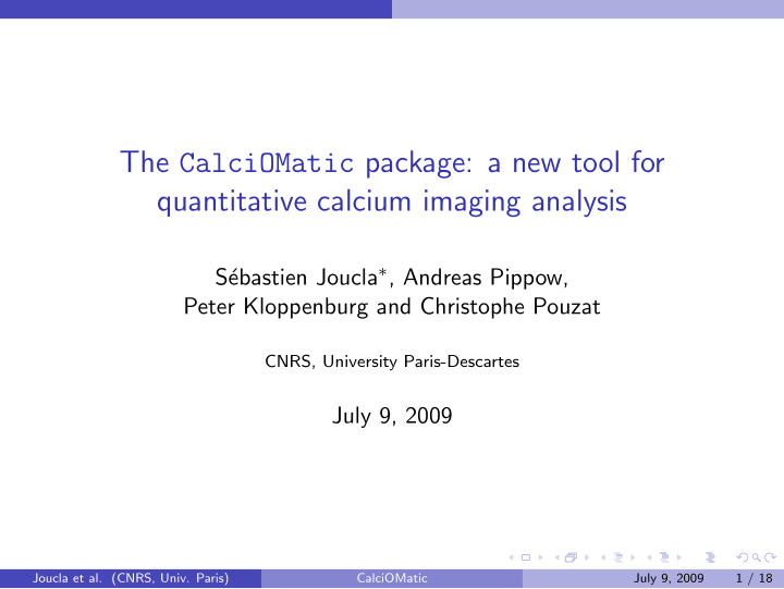 the calciomatic package a new tool for quantitative