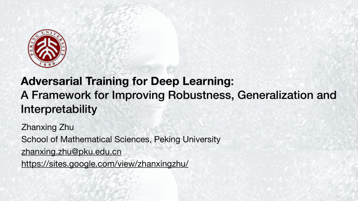 adversarial training for deep learning a framework for