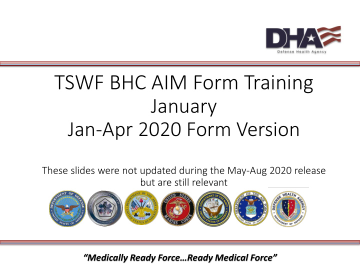 tswf bhc aim form training