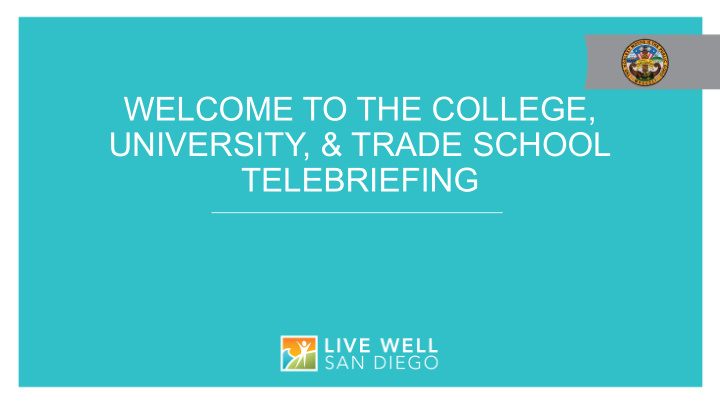 welcome to the college university trade school