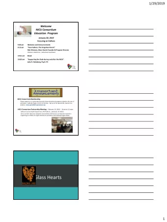 Glass Hearts  1  1/29/2019  Please write questions  down for Q &amp; A at the end  Jakob Merle