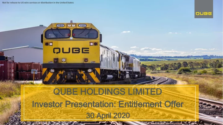 qube holdings limited qube holdings limited investor