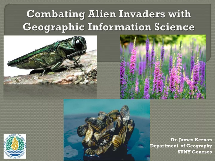 dr james kernan department of geography suny geneseo