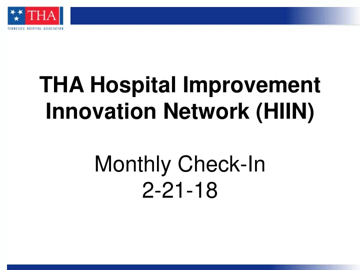 tha hospital improvement