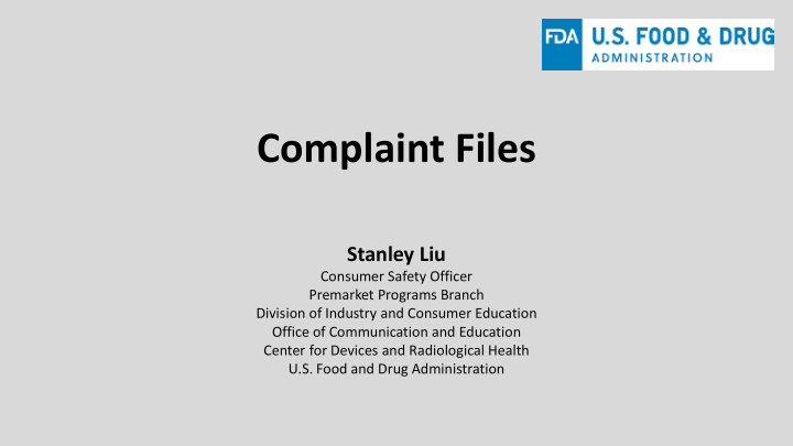 complaint files