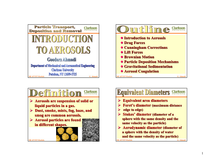 introduction to aerosols introduction to aerosols drag