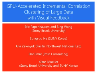 GPU-Accelerated Incremental Correlation  Clustering of Large Data  with Visual Feedback  Eric