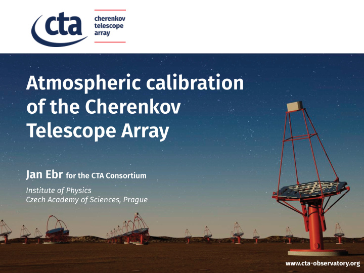 atmospheric calibration of the cherenkov telescope array