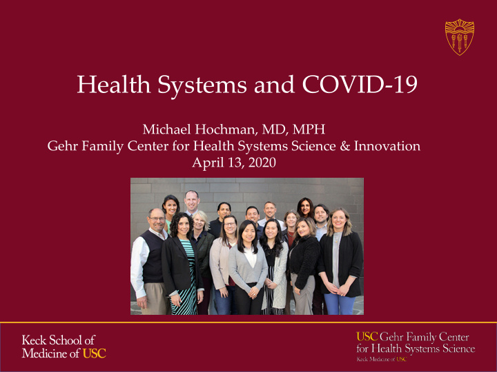 health systems and covid 19