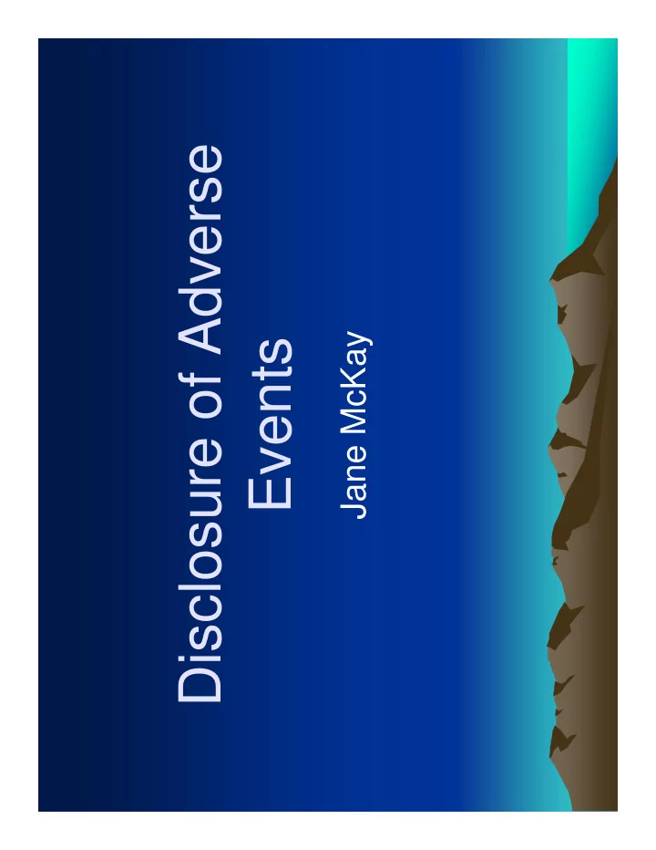 disclosure of adverse