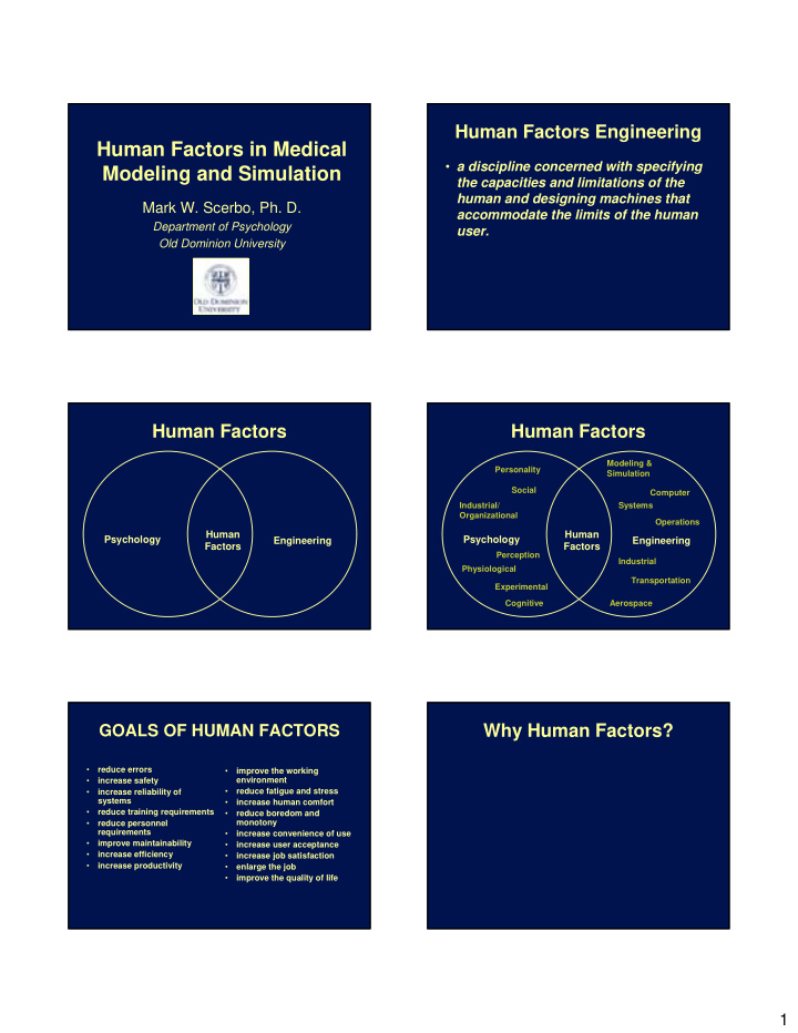 human factors in medical