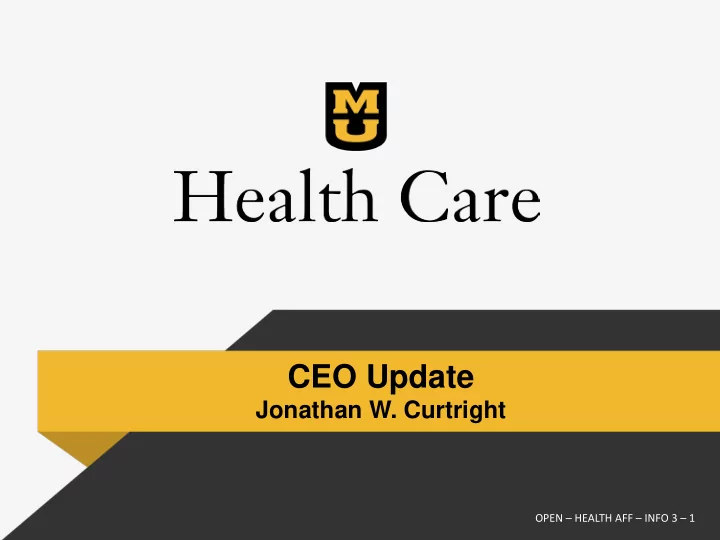 ceo update