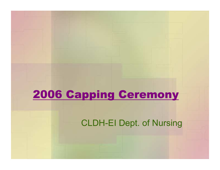 2006 capping ceremony