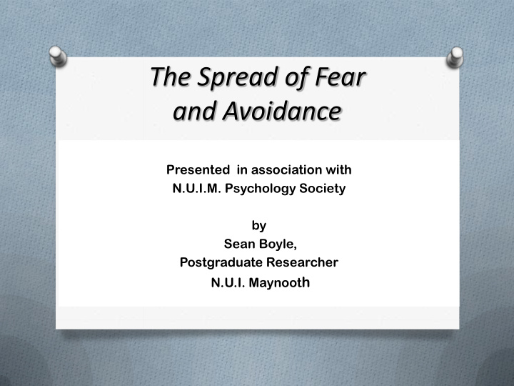 the spread of fear