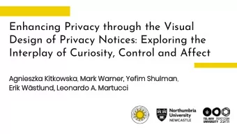 Interplay of Curiosity, Control and Affect  Agnies  ieszka  zka Kitkow  kowska  ka, Mark  k Warner,
