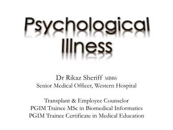 Outline  Psychological Disorders: A General  Outlook  Anxiety Disorders  Somatoform