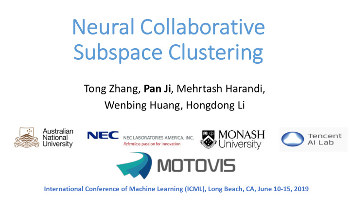 neu neural c al collab ollabor orativ ive e subspace ce