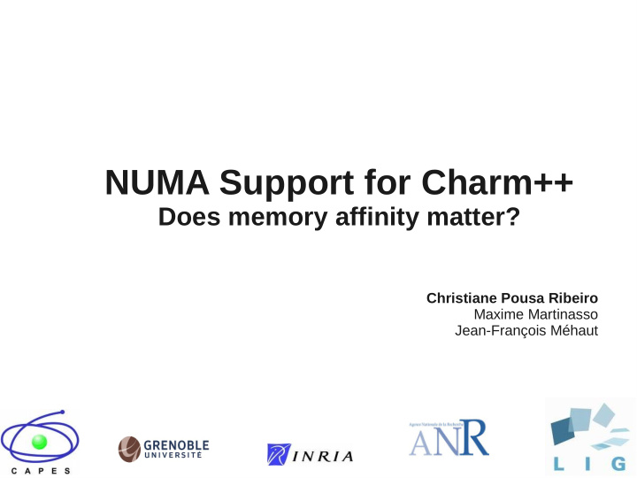 numa support for charm