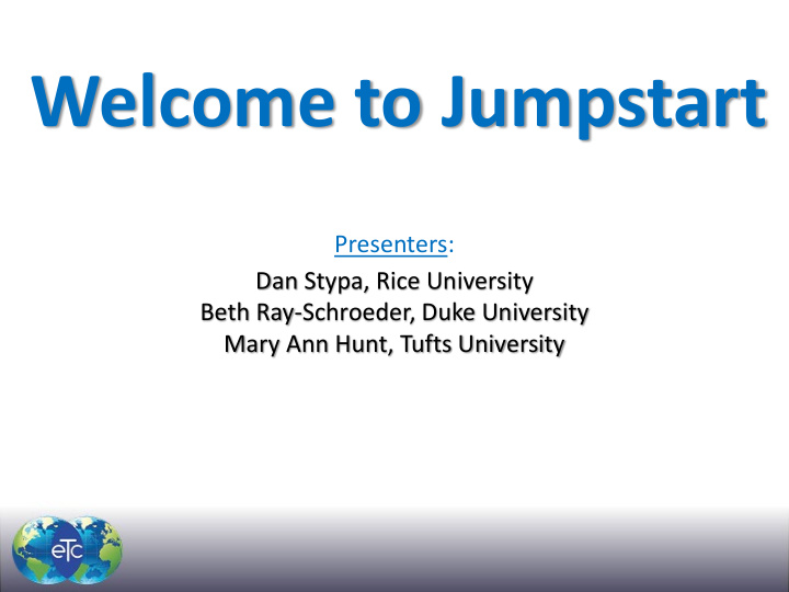 welcome to jumpstart