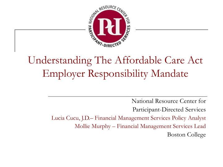 employer responsibility mandate