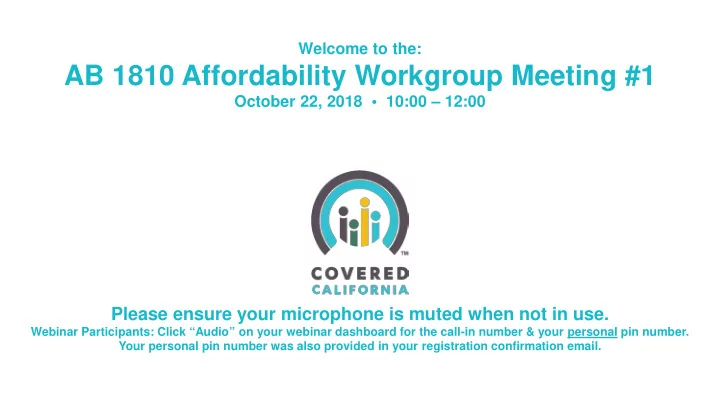 ab 1810 affordability workgroup meeting 1