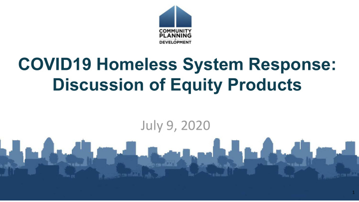 covid19 homeless system response discussion of equity