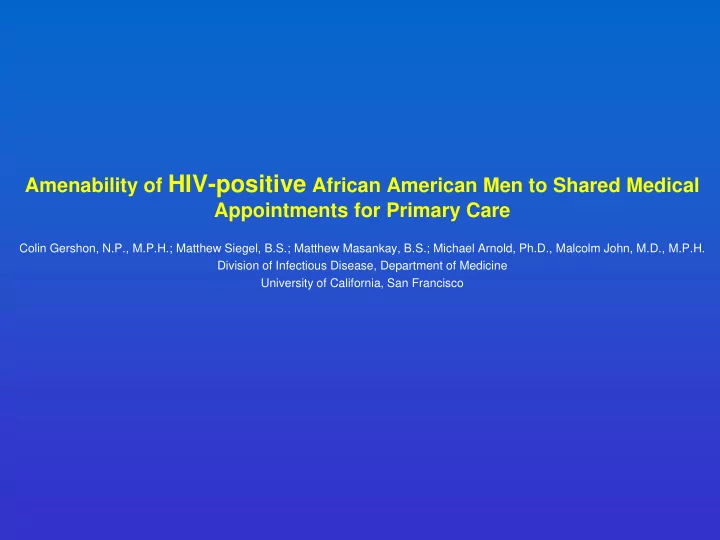 disparities in hiv positive men of color