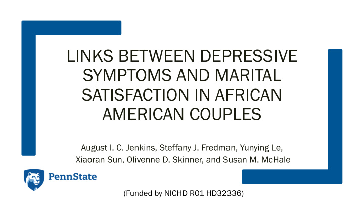 links between depressive symptoms and marital