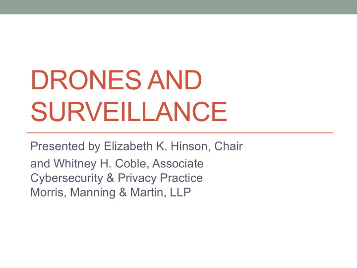 drones and surveillance